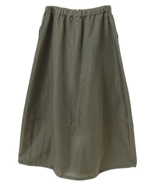 Green　Parks（グリーンパークス）の「フロントZipコクーンスカート（スカート・レディース・カーキ/ブラック/ベージュ・FREE）」の14枚目の写真