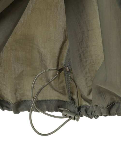 Green　Parks（グリーンパークス）の「フロントZipコクーンスカート（スカート・レディース・カーキ/ブラック/ベージュ・FREE）」の10枚目の写真