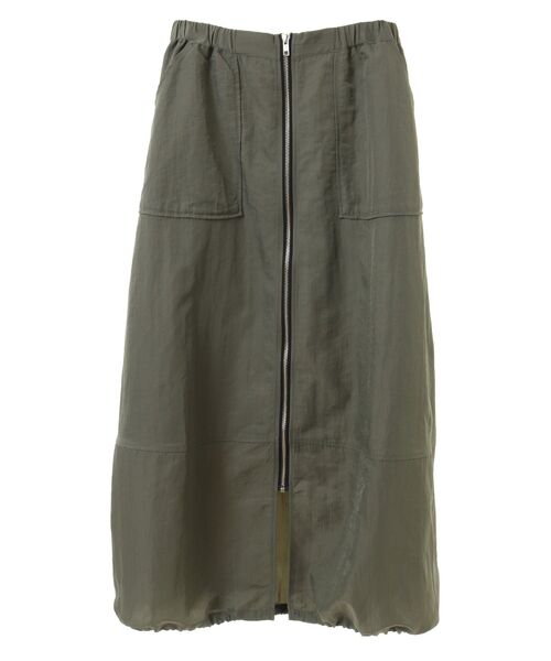 Green　Parks（グリーンパークス）の「フロントZipコクーンスカート（スカート・レディース・カーキ/ブラック/ベージュ・FREE）」の8枚目の写真