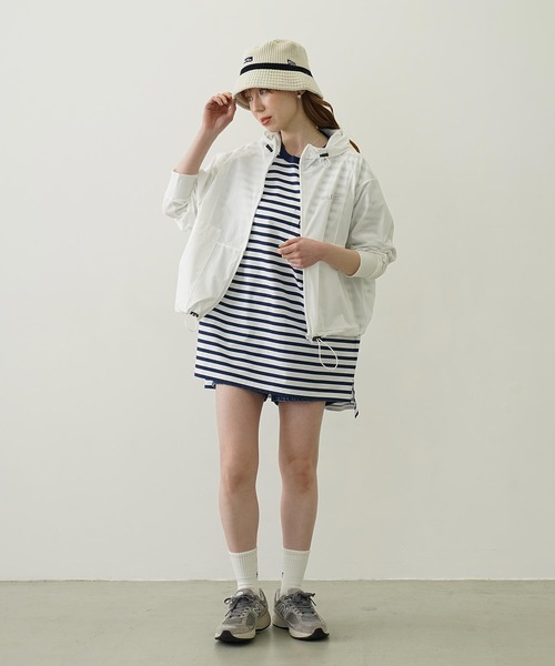 Ocean Pacific（オーシャンパシフィック）の「MILKFED. × OP RASH GUARD ZIP HOODIE（ラッシュガード・レディース・ネイビー/ブラック/ホワイト・ONE SIZE）」の20枚目の写真