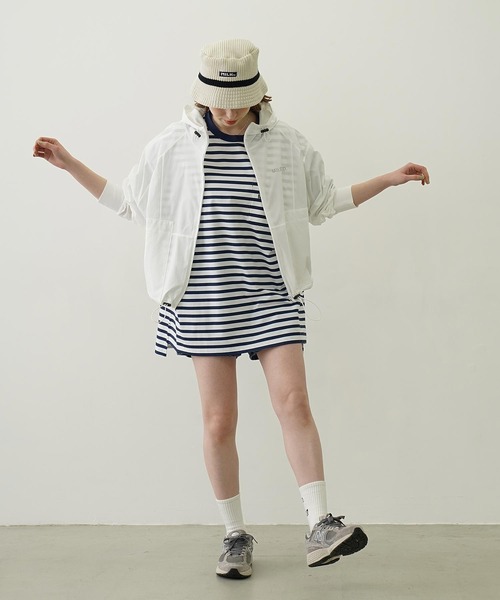 Ocean Pacific（オーシャンパシフィック）の「MILKFED. × OP RASH GUARD ZIP HOODIE（ラッシュガード・レディース・ネイビー/ブラック/ホワイト・ONE SIZE）」の21枚目の写真