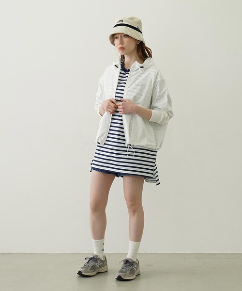 Ocean Pacific（オーシャンパシフィック）の「MILKFED. × OP RASH GUARD ZIP HOODIE（ラッシュガード・レディース・ネイビー/ブラック/ホワイト・ONE SIZE）」の22枚目の写真