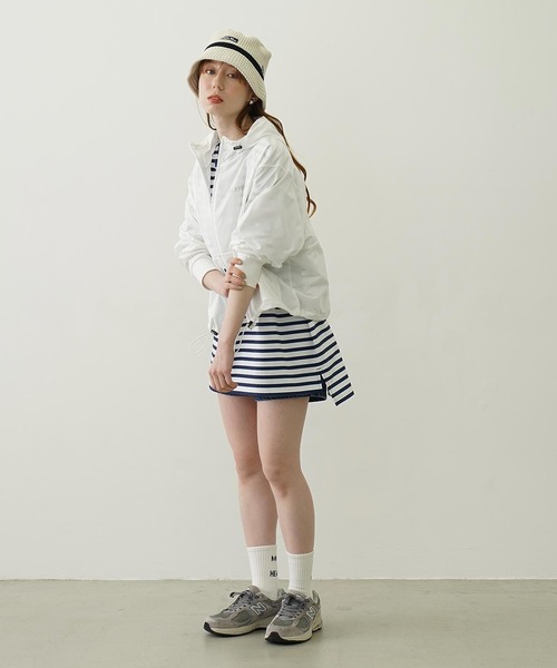 Ocean Pacific（オーシャンパシフィック）の「MILKFED. × OP RASH GUARD ZIP HOODIE（ラッシュガード・レディース・ネイビー/ブラック/ホワイト・ONE SIZE）」の6枚目の写真