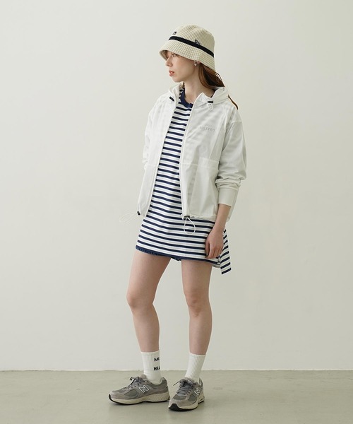 Ocean Pacific（オーシャンパシフィック）の「MILKFED. × OP RASH GUARD ZIP HOODIE（ラッシュガード・レディース・ネイビー/ブラック/ホワイト・ONE SIZE）」の7枚目の写真