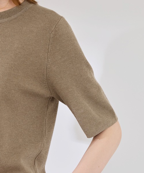 ROPE' PICNIC(ロペピクニック)の「【洗濯機OK】LEVITAハーフスリーブニットプルオーバー(ニット/セーター・レディース・その他2/ライトグレー/ベージュ・38)」の16枚目の写真