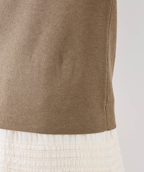 ROPE' PICNIC(ロペピクニック)の「【洗濯機OK】LEVITAハーフスリーブニットプルオーバー(ニット/セーター・レディース・その他2/ライトグレー/ベージュ・38)」の17枚目の写真
