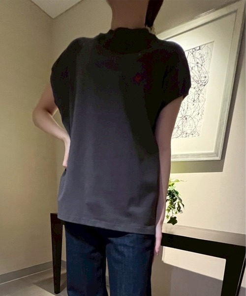 BEVERLY HILLS POLO CLUB(ビバリーヒルズポロクラブ)の「【BEVERLY HILLS POLO CLUB/ビバリーヒルズポロクラブ】ワンポイント刺繍 無地/ボーダー モックネックラグランTシャツ(Tシャツ/カットソー・レディース・その他3/その他2/その他1/ネイビー/スミクロ/オフホワイト・M)」の11枚目の写真