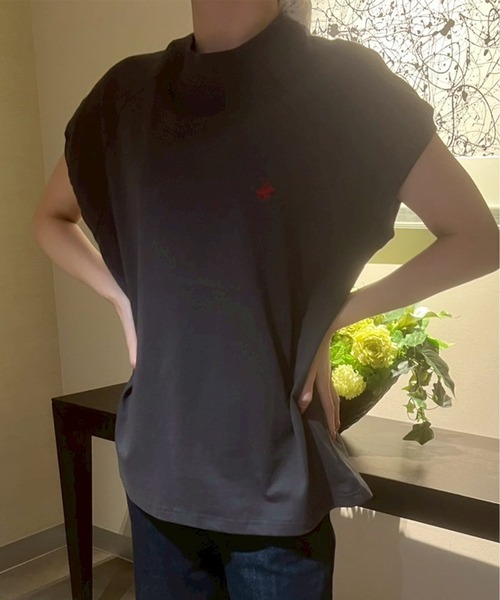 BEVERLY HILLS POLO CLUB(ビバリーヒルズポロクラブ)の「【BEVERLY HILLS POLO CLUB/ビバリーヒルズポロクラブ】ワンポイント刺繍 無地/ボーダー モックネックラグランTシャツ(Tシャツ/カットソー・レディース・その他3/その他2/その他1/ネイビー/スミクロ/オフホワイト・M)」の12枚目の写真