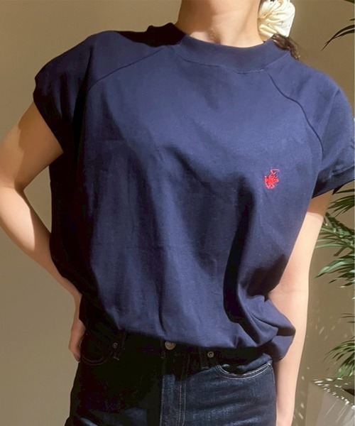 BEVERLY HILLS POLO CLUB(ビバリーヒルズポロクラブ)の「【BEVERLY HILLS POLO CLUB/ビバリーヒルズポロクラブ】ワンポイント刺繍 無地/ボーダー モックネックラグランTシャツ(Tシャツ/カットソー・レディース・その他3/その他2/その他1/ネイビー/スミクロ/オフホワイト・M)」の13枚目の写真