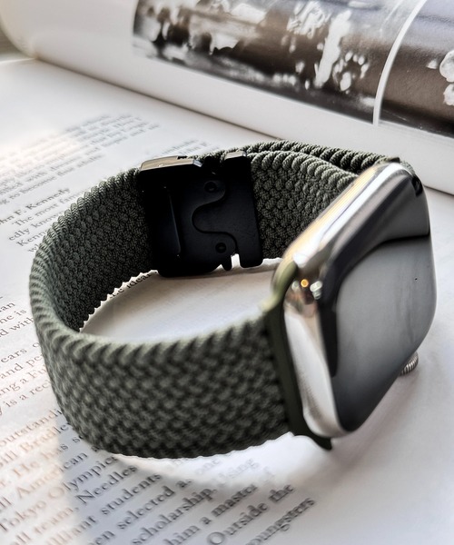 CALIFORNIA OUTFITTERS(カリフォルニア アウトフィッターズ)の「3A4 アップルウォッチ バンド 42mm 44mm 45mm(デジタル腕時計・メンズ・ブラック/オリーブ/マルチ/ブラックミックス・42-45mm)」の4枚目の写真