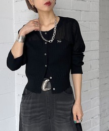 PAGEBOY | シシュウロゴシアーリブカーディガン(カーディガン/ボレロ)