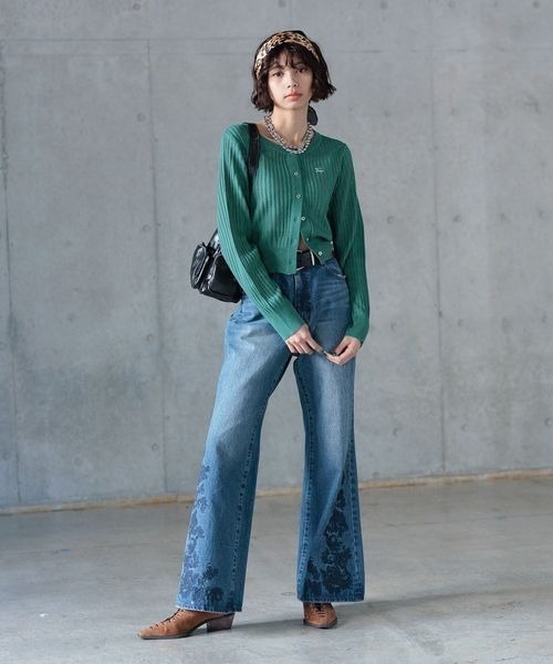 PAGEBOY（ページボーイ）の「シシュウロゴシアーリブカーディガン（カーディガン/ボレロ・レディース・ブラック/オフホワイト/モスグリーン/ピンク/ローズ系/ブルー系その他・FREE）」の22枚目の写真