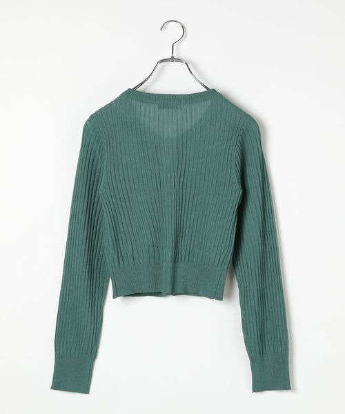 PAGEBOY（ページボーイ）の「シシュウロゴシアーリブカーディガン（カーディガン/ボレロ・レディース・ブラック/オフホワイト/モスグリーン/ピンク/ローズ系/ブルー系その他・FREE）」の16枚目の写真