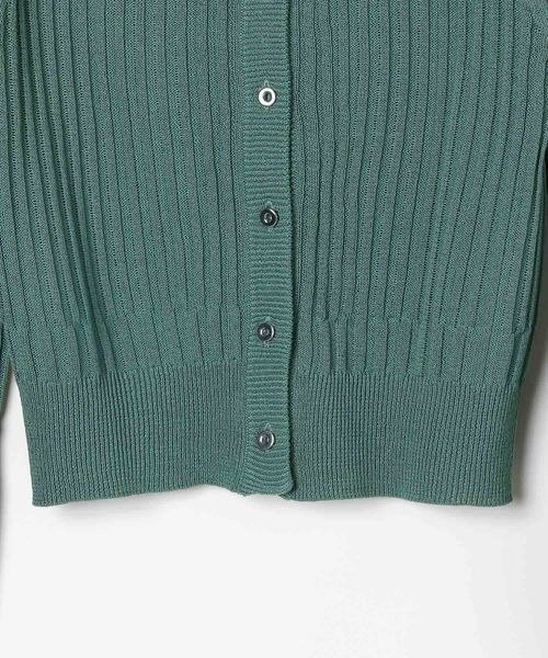 PAGEBOY（ページボーイ）の「シシュウロゴシアーリブカーディガン（カーディガン/ボレロ・レディース・ブラック/オフホワイト/モスグリーン/ピンク/ローズ系/ブルー系その他・FREE）」の12枚目の写真