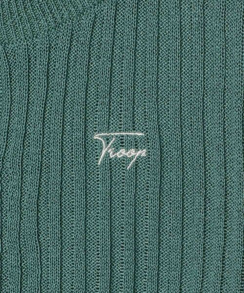 PAGEBOY（ページボーイ）の「シシュウロゴシアーリブカーディガン（カーディガン/ボレロ・レディース・ブラック/オフホワイト/モスグリーン/ピンク/ローズ系/ブルー系その他・FREE）」の7枚目の写真