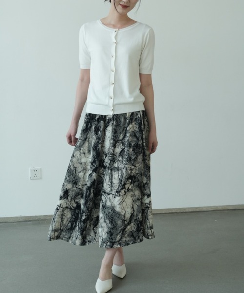 maison de LATIR（メゾンドラティール）の「前後2way機能夏服半袖サマーニット（Tシャツ/カットソー・レディース・ブラック/グリーン/ブラウン/ホワイト・ONESIZE）」の18枚目の写真