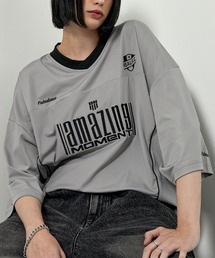 アディアム Alex T-shirt アレックス 44778 カットソー S グレー ITEIM6OB5GTZ セール】【Alfred Alex】ヴィンテージライク オーバーサイズ ヘンリー