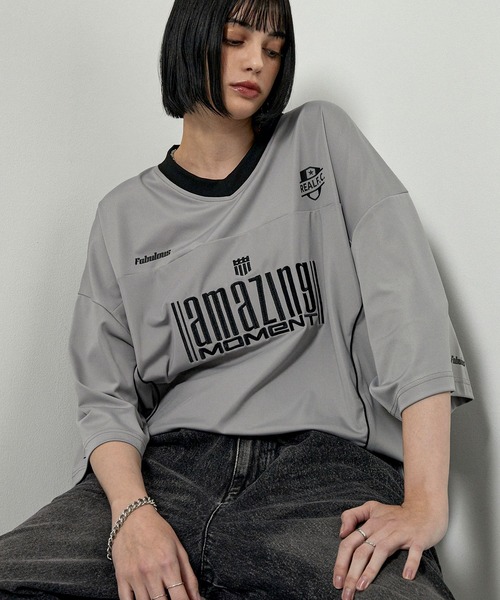 Alfred Alex】ゲームデザイン ナンバリング ビッグホッケーTシャツ