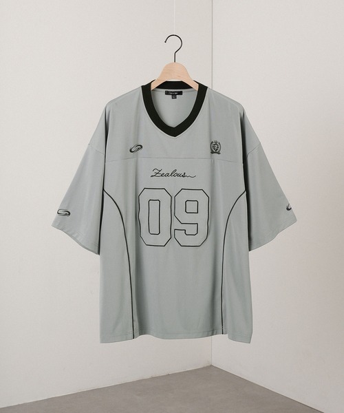 Alfred Alex】ゲームデザイン ナンバリング ビッグホッケーTシャツ（T