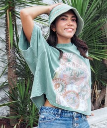BILLABONG レディース GRAPHIC WIDE LOOSE CROPPED TEE Tシャツ 【2025年春夏モデル】/ビラボングラフィッククロップド半袖Tシャツ