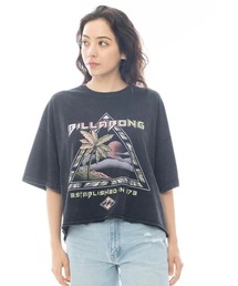 BILLABONG レディース GRAPHIC WIDE LOOSE CROPPED TEE Tシャツ 【2025年春夏モデル】/ビラボングラフィッククロップド半袖Tシャツ
