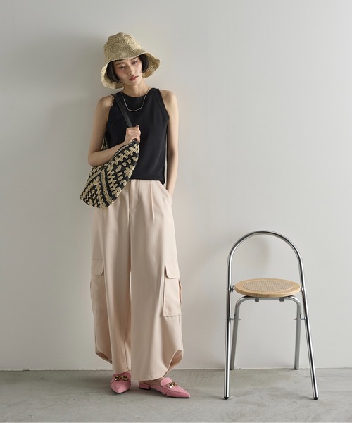 THE YOn(ザヨン)の「トライアングルエスニックペーパートート(ショルダーバッグ・レディース・ブラック/ベージュ・FREE)」の12枚目の写真