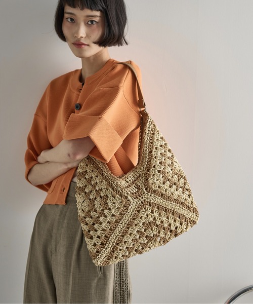 THE YOn(ザヨン)の「トライアングルエスニックペーパートート(ショルダーバッグ・レディース・ブラック/ベージュ・FREE)」の14枚目の写真