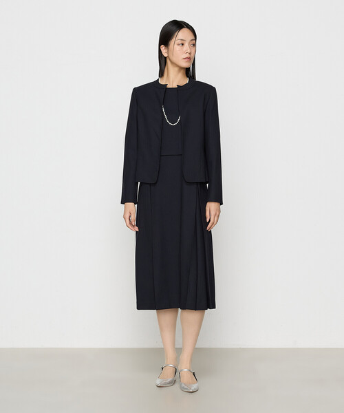 COMME CA(コムサ)の「ウールジョーゼット ワンピース(ワンピース・レディース・ダークネイビー・9号/11号)」の9枚目の写真