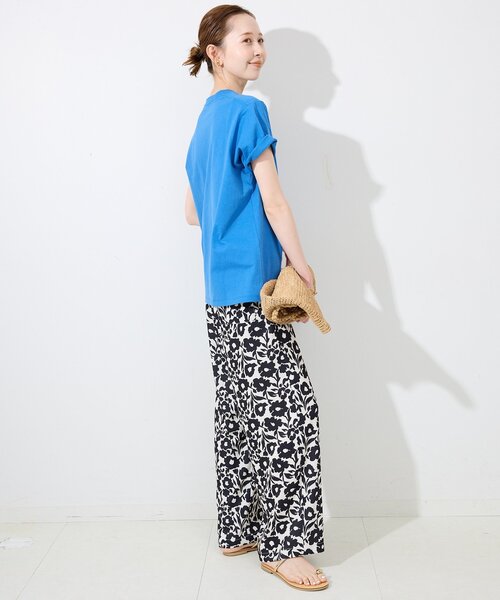 SLOBE IENA(スローブイエナ)の「printイージーパンツ(その他パンツ・レディース・アイボリー/サックスブルー/ブラック系その他・FREE)」の4枚目の写真