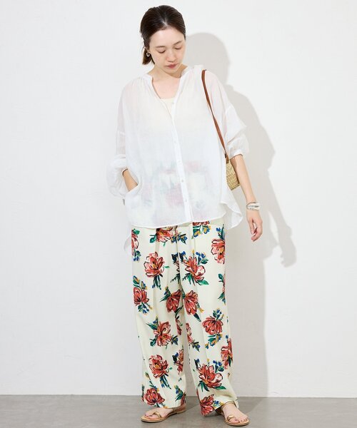 SLOBE IENA(スローブイエナ)の「printイージーパンツ(その他パンツ・レディース・アイボリー/サックスブルー/ブラック系その他・FREE)」の9枚目の写真