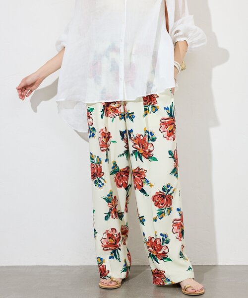 SLOBE IENA(スローブイエナ)の「printイージーパンツ(その他パンツ・レディース・アイボリー/サックスブルー/ブラック系その他・FREE)」の12枚目の写真