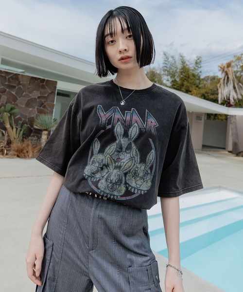 Anui(アニュイ)の「【UNISEX/2サイズ展開】ビンテージヤンラビロックTシャツ(Tシャツ/カットソー・レディース・オフホワイト/ブラック/エンジ・MEDIUM/LARGE)」の20枚目の写真