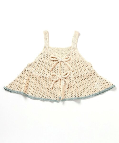 BREEZE（ブリーズ）の「【ジュニア対応】サマーニットビスチェ（ベスト・キッズ・ブラック/アイボリー・90/100/120/140）」の5枚目の写真