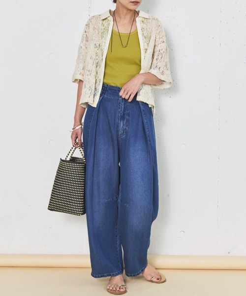 セール】コードレースクロップドシャツ（シャツ/ブラウス）｜DOUX