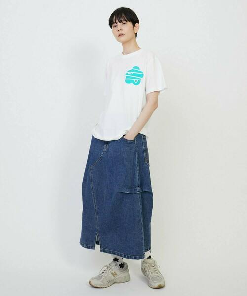 FRAPBOIS（フラボア）の「パーキーT（Tシャツ/カットソー・レディース・ホワイト/オレンジ/ネイビー・1/2）」の5枚目の写真