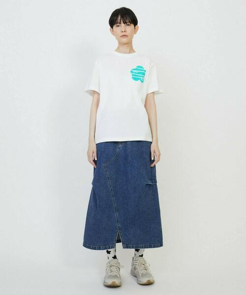 FRAPBOIS（フラボア）の「パーキーT（Tシャツ/カットソー・レディース・ホワイト/オレンジ/ネイビー・1/2）」の4枚目の写真