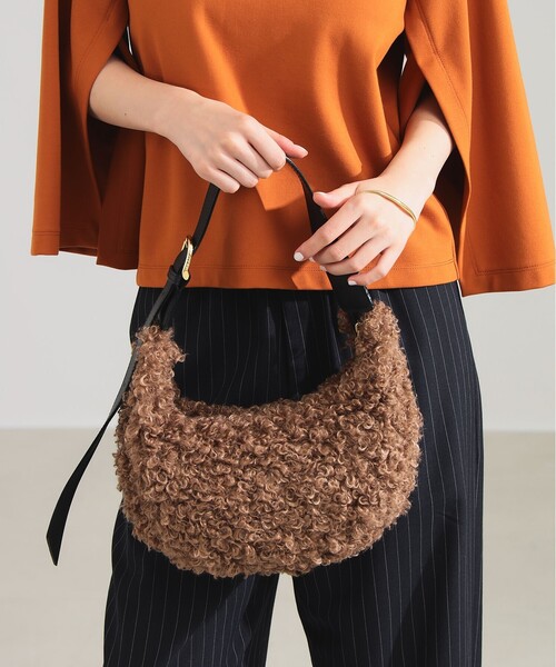 VIOLAd'ORO / エコファー ハーフムーン バッグ（トートバッグ