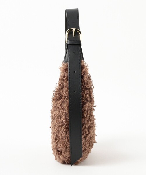 VIOLAd'ORO（ヴィオラドーロ）の「【1/15値下げ】VIOLAd’ORO / エコファー ハーフムーン バッグ（トートバッグ・レディース・ブラウン・ONE SIZE）」の3枚目の写真