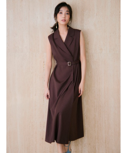 FRAY I.D（フレイアイディー）の「ドレープテーラードジレワンピース