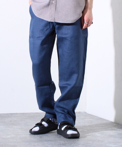 GLOSTER（グロスター）の「【GLOSTER/グロスター】リネン100% イージーパンツ リラックスフィット（その他パンツ・メンズ・ネイビー/ブルー/オリーブ/ベージュ/グレイッシュベージュ・S/M/L/XL）」の7枚目の写真