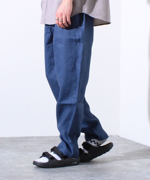GLOSTER（グロスター）の「【GLOSTER/グロスター】リネン100% イージーパンツ リラックスフィット（その他パンツ・メンズ・ネイビー/ブルー/オリーブ/ベージュ/グレイッシュベージュ・S/M/L/XL）」の8枚目の写真
