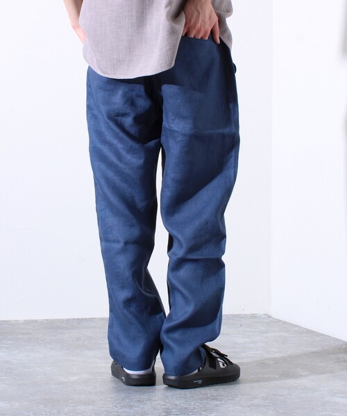 GLOSTER（グロスター）の「【GLOSTER/グロスター】リネン100% イージーパンツ リラックスフィット（その他パンツ・メンズ・ネイビー/ブルー/オリーブ/ベージュ/グレイッシュベージュ・S/M/L/XL）」の9枚目の写真