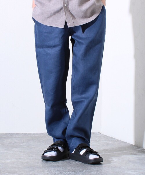 GLOSTER（グロスター）の「【GLOSTER/グロスター】リネン100% イージーパンツ リラックスフィット（その他パンツ・メンズ・ネイビー/ブルー/オリーブ/ベージュ/グレイッシュベージュ・S/M/L/XL）」の11枚目の写真