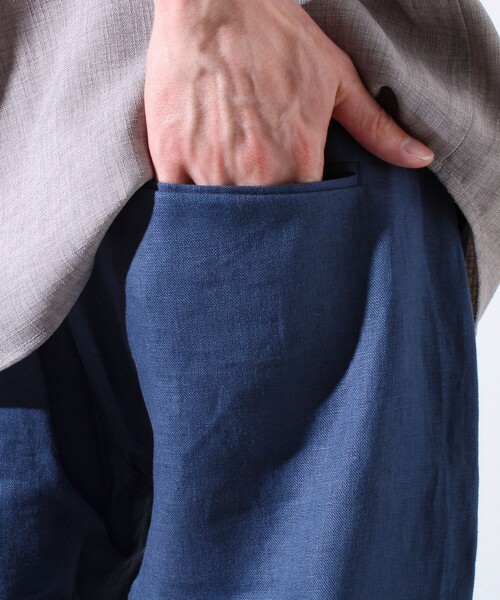 GLOSTER（グロスター）の「【GLOSTER/グロスター】リネン100% イージーパンツ リラックスフィット（その他パンツ・メンズ・ネイビー/ブルー/オリーブ/ベージュ/グレイッシュベージュ・S/M/L/XL）」の13枚目の写真