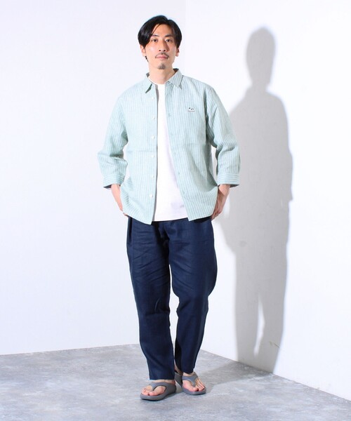 GLOSTER（グロスター）の「【GLOSTER/グロスター】リネン100% イージーパンツ リラックスフィット（その他パンツ・メンズ・ネイビー/ブルー/オリーブ/ベージュ/グレイッシュベージュ・S/M/L/XL）」の15枚目の写真