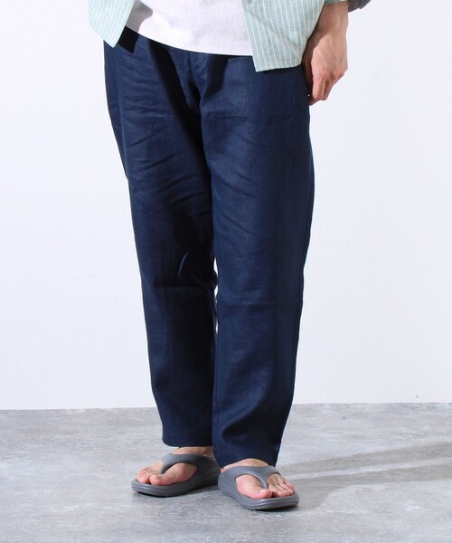 GLOSTER（グロスター）の「【GLOSTER/グロスター】リネン100% イージーパンツ リラックスフィット（その他パンツ・メンズ・ネイビー/ブルー/オリーブ/ベージュ/グレイッシュベージュ・S/M/L/XL）」の16枚目の写真