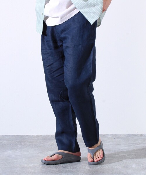GLOSTER（グロスター）の「【GLOSTER/グロスター】リネン100% イージーパンツ リラックスフィット（その他パンツ・メンズ・ネイビー/ブルー/オリーブ/ベージュ/グレイッシュベージュ・S/M/L/XL）」の17枚目の写真