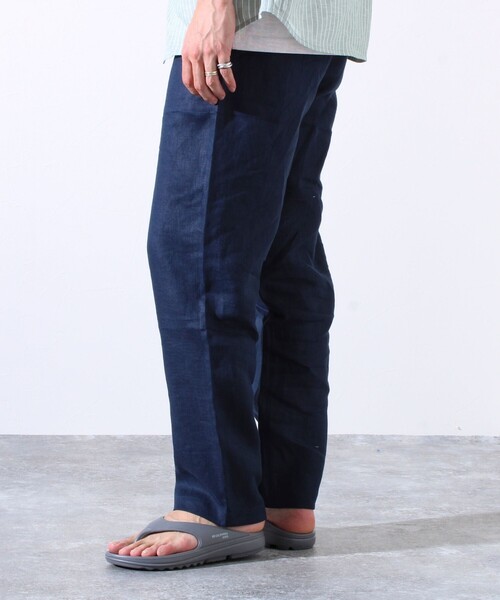 GLOSTER（グロスター）の「【GLOSTER/グロスター】リネン100% イージーパンツ リラックスフィット（その他パンツ・メンズ・ネイビー/ブルー/オリーブ/ベージュ/グレイッシュベージュ・S/M/L/XL）」の18枚目の写真