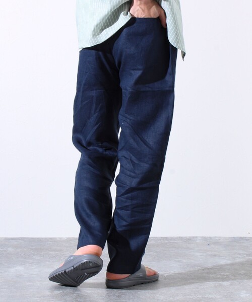 GLOSTER（グロスター）の「【GLOSTER/グロスター】リネン100% イージーパンツ リラックスフィット（その他パンツ・メンズ・ネイビー/ブルー/オリーブ/ベージュ/グレイッシュベージュ・S/M/L/XL）」の19枚目の写真