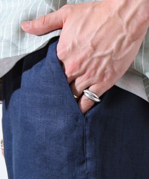 GLOSTER（グロスター）の「【GLOSTER/グロスター】リネン100% イージーパンツ リラックスフィット（その他パンツ・メンズ・ネイビー/ブルー/オリーブ/ベージュ/グレイッシュベージュ・S/M/L/XL）」の22枚目の写真